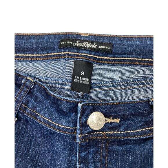 Vintage South Pole Jean Shorts Dark Wash Denim Y2K Size 9 - Picture 3 of 4